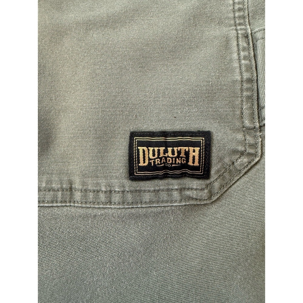 Duluth Trading Flex Fire Hose Cargo Pants Mens 36x34 Olive Green Workwear Util - Picture 5 of 12